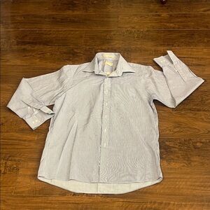 Michael Kors 100% Cotton Men's Light Blue Dress Shirt